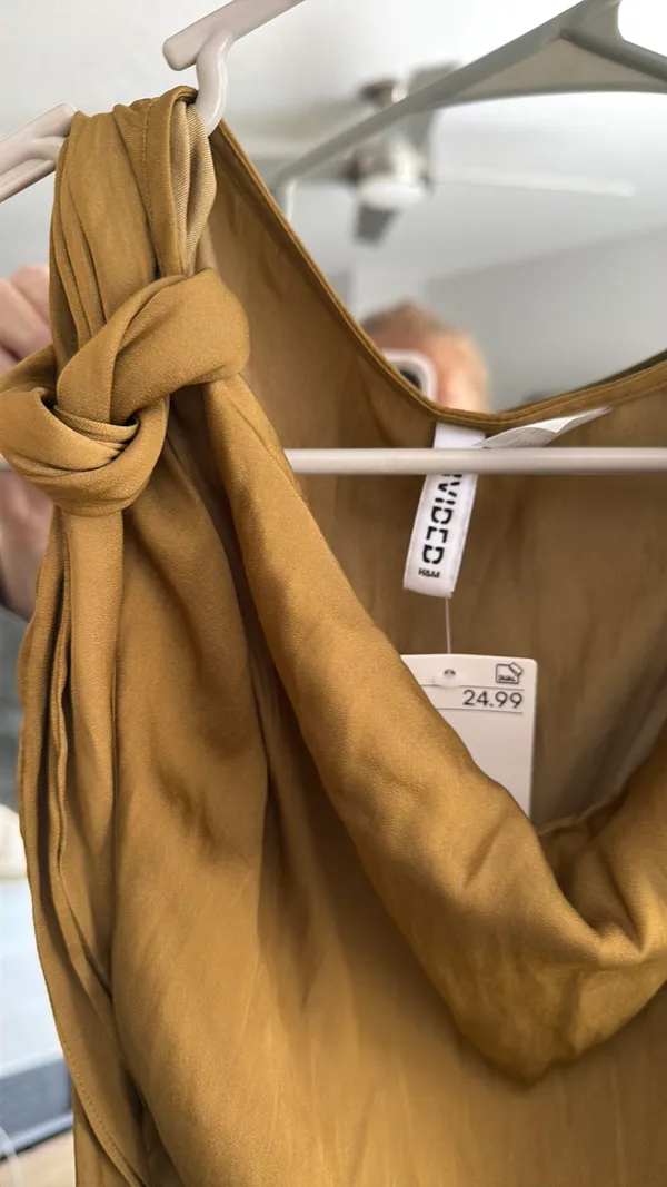 H&M NWT Olive Green Asymmetrical Tank - Image 3