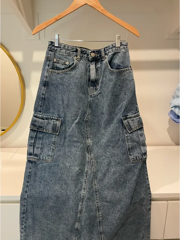 Denim cargo skirt Blue - Image 2
