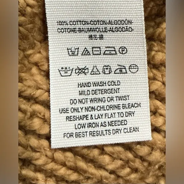 Free People Sweetheart Henley Cropped V-Neck Tan Camel Boho Sweater XS‎ $128 NWT - Image 5
