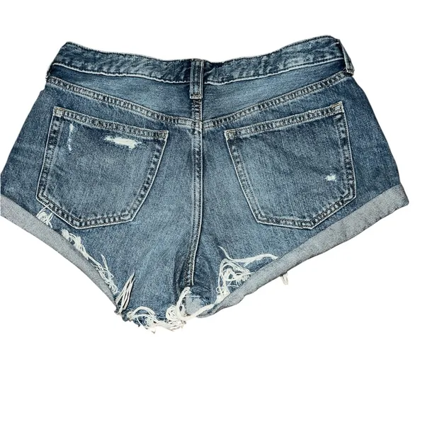 We The Free Button-Up Distressed Denim Shorts - Image 5