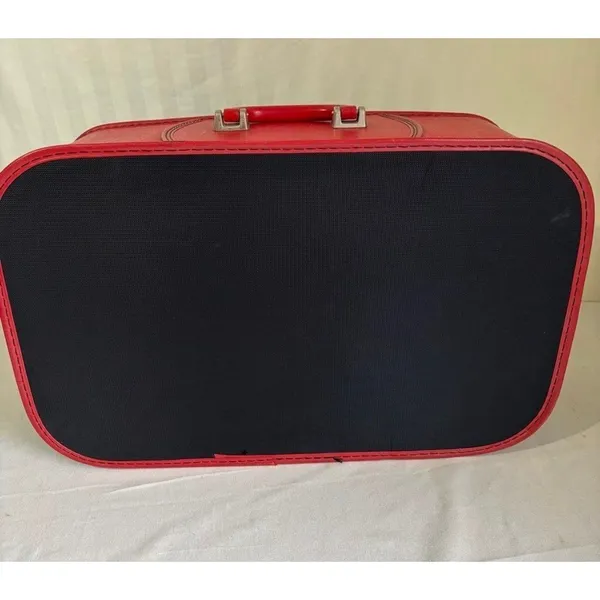 Vintage Grasshopper Black & Red Carry-On Suitcase Semi-Hard Shell Luggage 1970s - Image 2