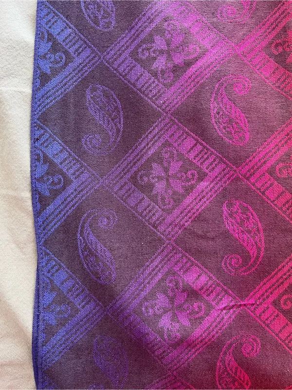 Handwoven Rainbow Paisley Wrap - Image 6