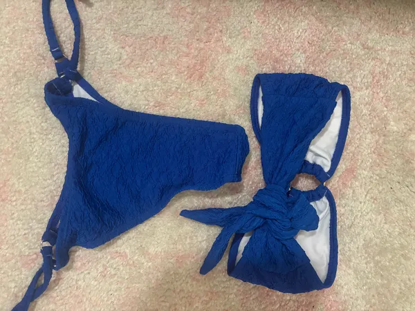 Blue strapless bikini Size XS - Image 2