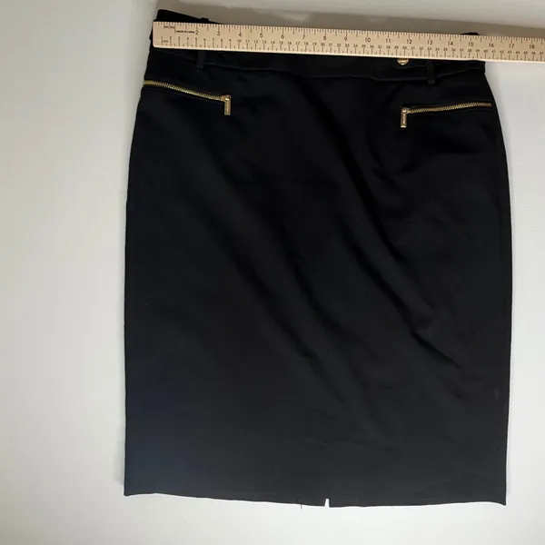 Calvin Klein Black Pencil‎ Skirt Size 8 Office Career Minimalist Capsule Classic - Image 10