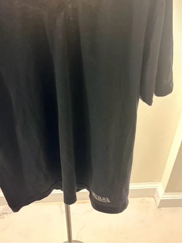 Von Dutch Black Crewneck Tee with Subtle Logo - Image 3