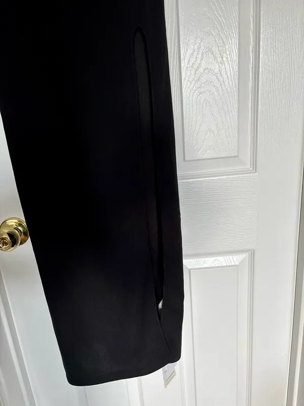 Commence Black Fitted Asymmetric Dress — NWT, Size L - Image 2