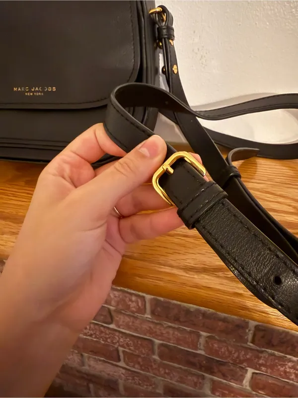 Marc Jacobs Black Leather Saddle Crossbody Bag - Image 3
