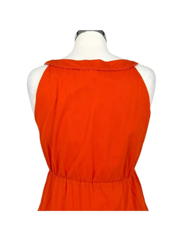 Maeve Anthropologie Y2K Terrasina Tiered Ruffle Mini Dress Orange Size XS - Image 6