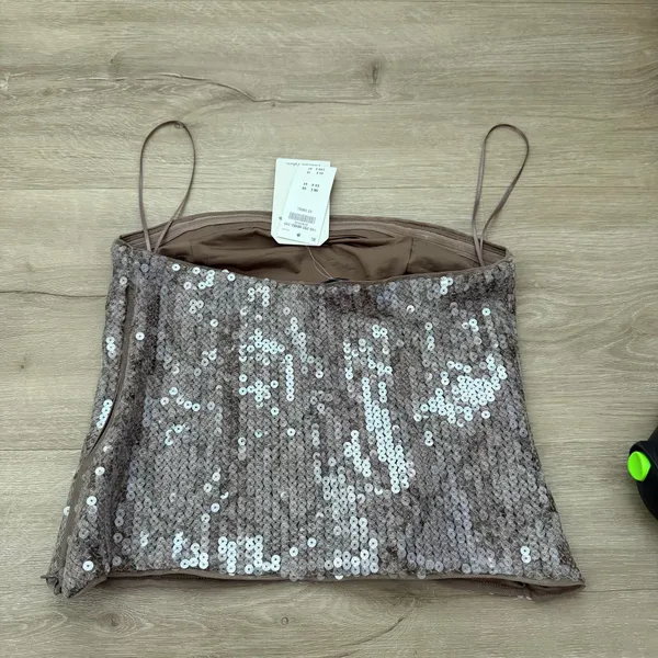 Abercrombie and Fitch Strapless Sequin Corset - Image 9