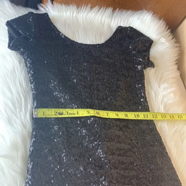 Free People Backstage Fever Black Sequin Mini Dress Size XXS - Image 10