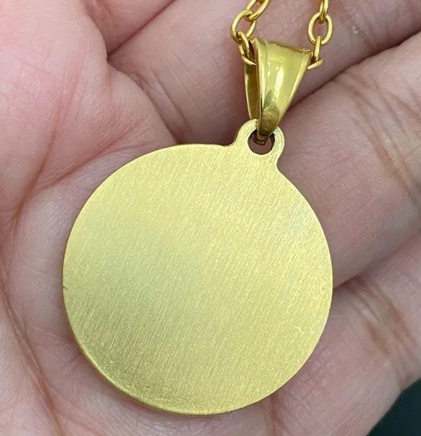 18K Gold plated Taurus Zodiac Sign Quarter Coin Pendant 20” Necklace 15.7g - Image 12
