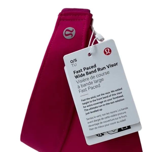Lululemon Womens Fast Paced Wide Band Running Visor Passionate - Image 4