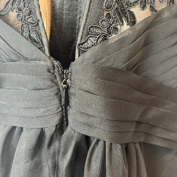 La Femme 20629 Black Lace Mini Dress Size 0 Prom Homecoming Hoco - Image 3