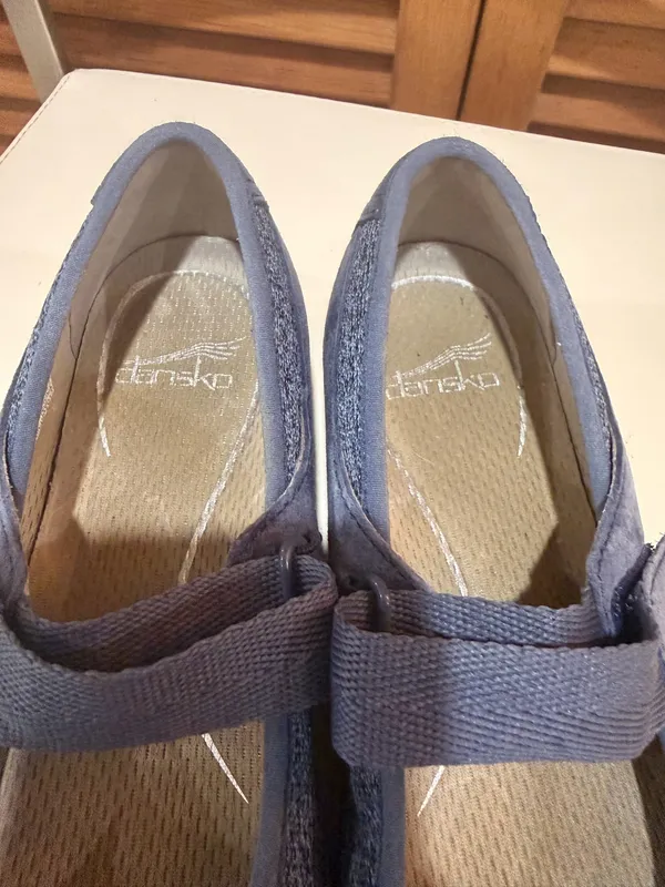 Dansko Hennie Blue Suede Mary Jane Comfort Shoes 37 US 6.5 - Image 4