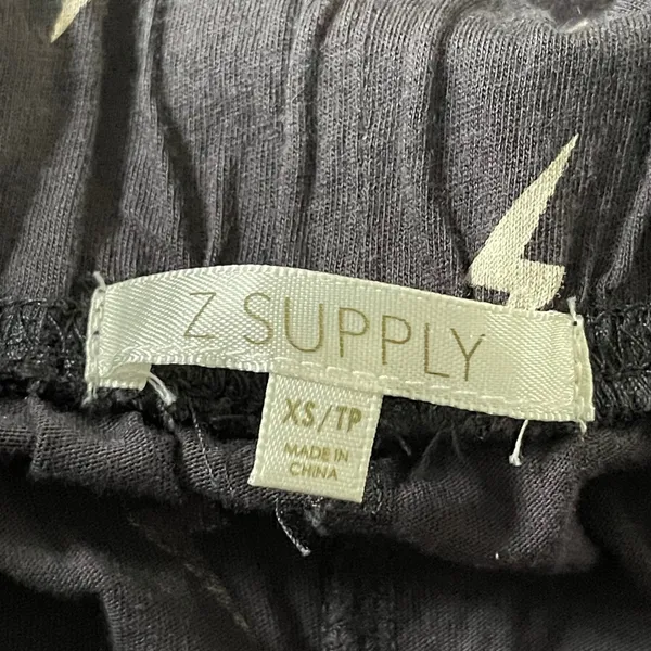 Z Supply Pajama Lounge Set Womens XS Grey Lightning Bolt Cotton Modal 2pc Jogger - Image 7