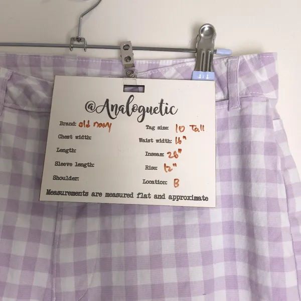 Retro Gingham High-Waisted Cropped Wide-Leg Chino Pants‎ 10 Tall - Image 11