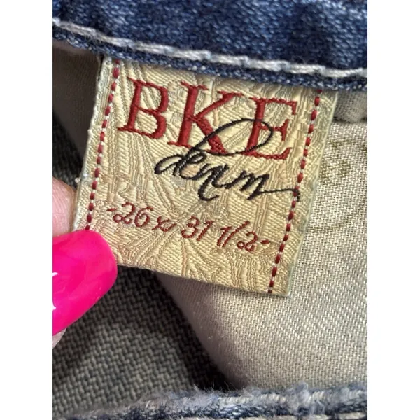 BKE Denim Sabrina Med Bootcut Jeans Pockets Embroidered Size‎ 26x31.5 Low Rise - Image 5