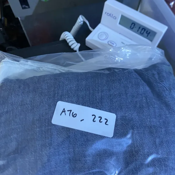 7 For‎ All Mankind Shirt Womens Small Blue Denim Ombre Tencel Linen Button Front - Image 6
