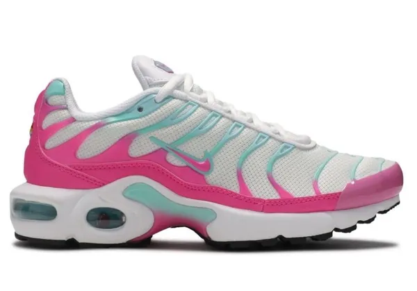 NIKE air max plus Gs south beach lace up shoes sneakers women's 8.5=7Y preowned - Image 9