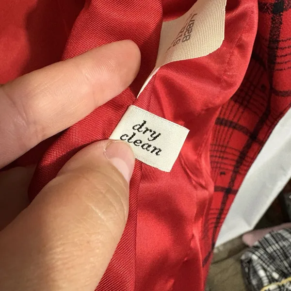 Vintage Pendleton Red Black Plaid Wool Blazer Women’s 14 Made USA Preppy Tartan - Image 11