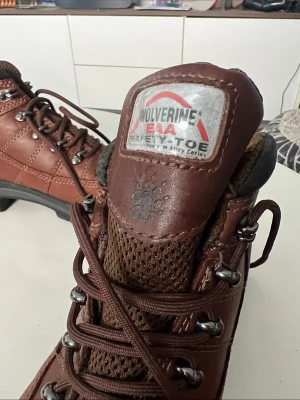 Wolverine Davis EAA Moc Safety Toe Brown Work / Hiking Boots Heavy Womens 8M - Image 4
