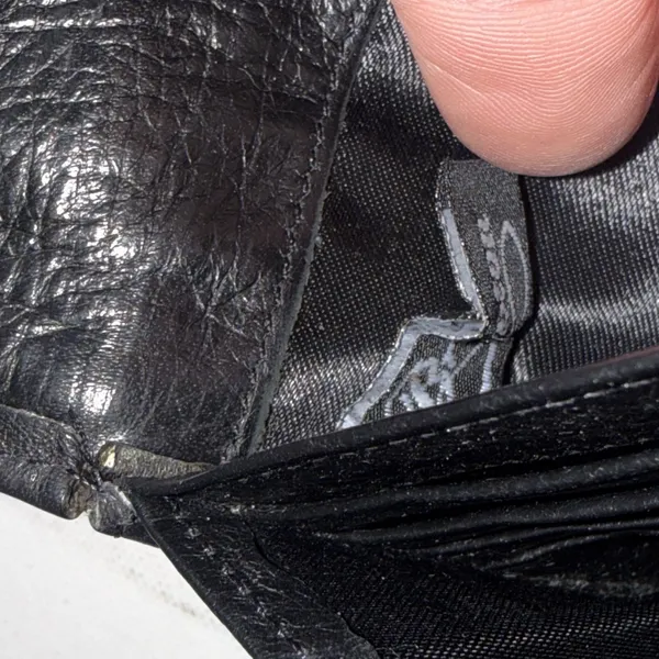 VTG Y2K Chunky‎ Chain Brighton Black Equestrian Coastal Cowgirl Leather Wallet - Image 8