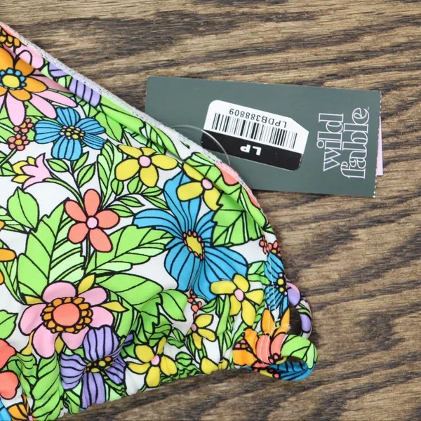 NWT Wild Fable Womens Triangle Wrap Bikini Top PID-PR2RKP S Floral Print Blue - Image 4
