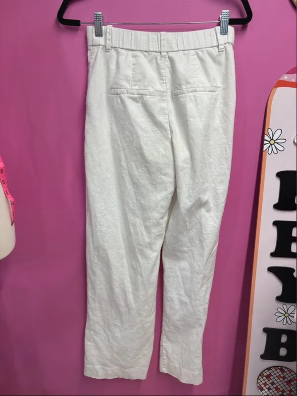 Abercrombie White Wide-Leg Women's Pants - Image 3