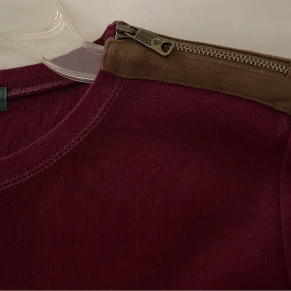 Ralph Lauren Burgundy Sweater Dress Size M - Image 3