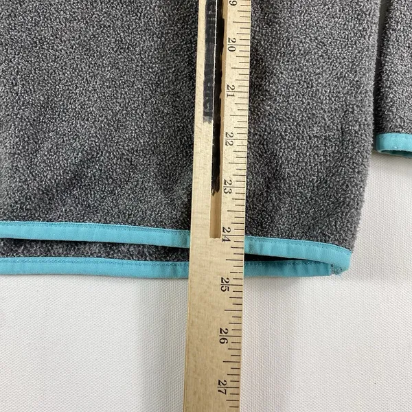 Columbia‎ 1/4 Snap Jacket Womens Small Gray T-Snap Fleece Long Sleeve Ladies - Image 9