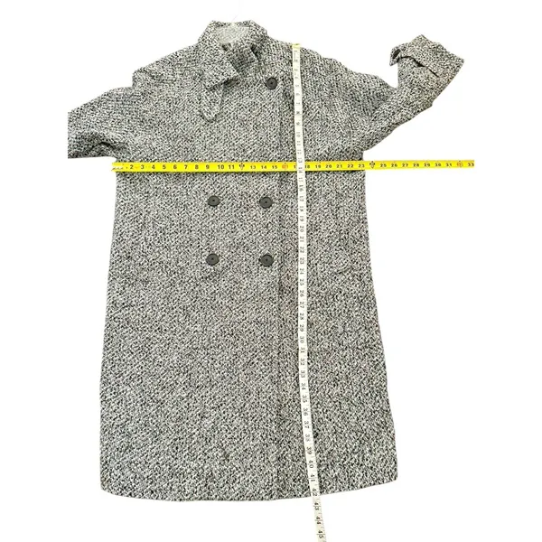Universal Threads Women's Double Breasted Cocoon Overcoat - Gray Large - Image 6