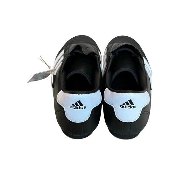 NWT adidas Taekwondo Lifestyle Sneakers Black White Leather Slip-On Shoes 9.5 - Image 3