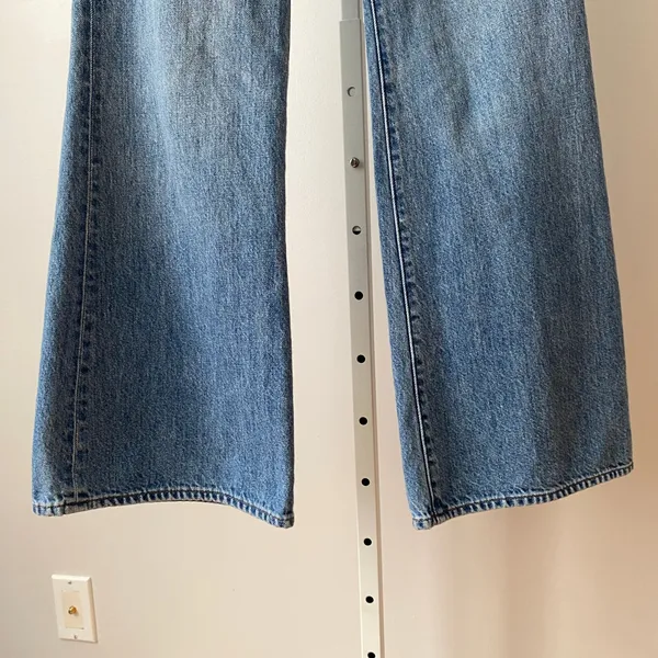 Madewell 25 Blue Baggy Flare Jeans High Rise Wide Leg Denim‎ - Image 3