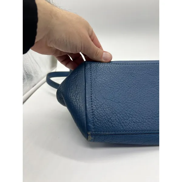 Kate Spade Crossbody Bag Womens Medium Blue Leather Zip Front Adjustable Strap - Image 5