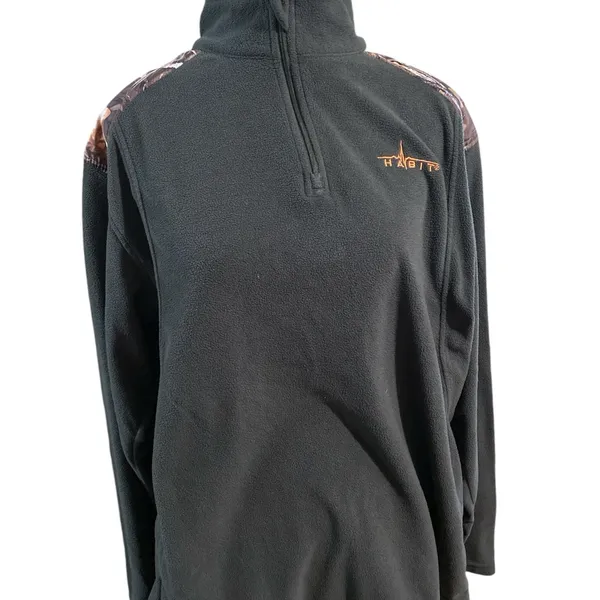 Habit green/camo 1/4 zip pull over fleece long sleeve size Medium - Image 2