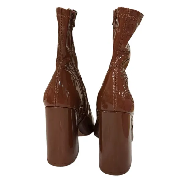 Steve Madden Glossy‎ Brown Heeled Boots - Image 8