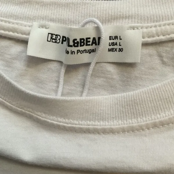 Pull & Bear Graphic Oversized T-Shirt White Casual Streetwear Tee Unisex Size L - Image 4