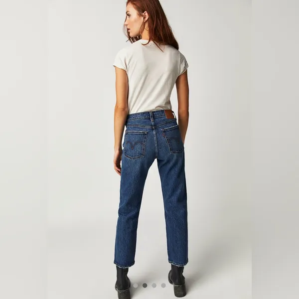 Levi's Dark Blue Straight Leg Women's Jeans - Image 2