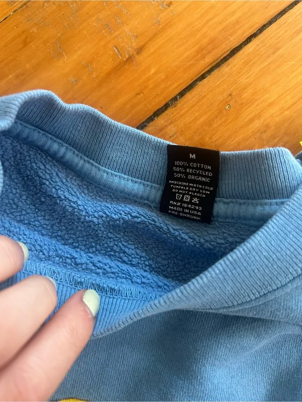 Pleasing by Harry Styles Shroom Bloom Crewneck Medium blue cotton - Image 6