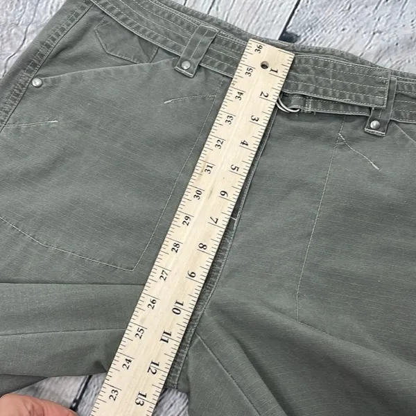 LL Bean Women’s Green Pants with Belt straight leg size 12 - Image 11