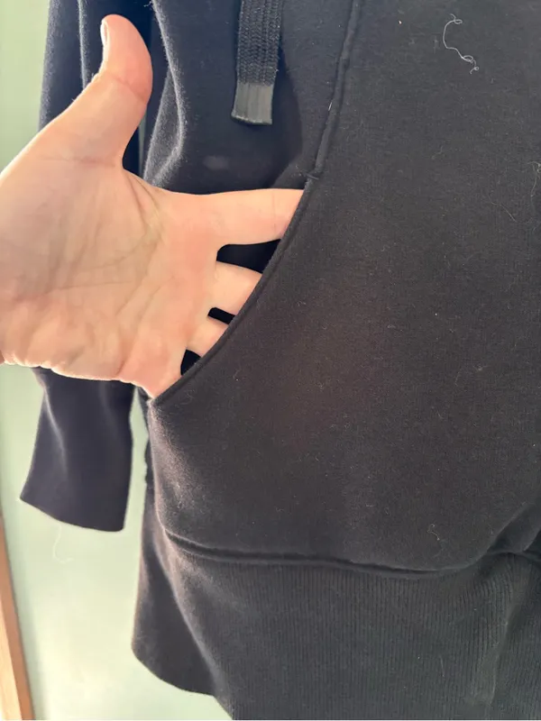 Athleta‎ Black Half-Zip Hoodie Sweatshirt - Image 3