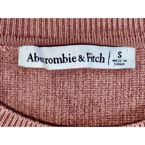 Abercrombie & Fitch Brown Tan Ribbed Knit Long Sleeve Bodysuit Top Womens Size S - Image 3