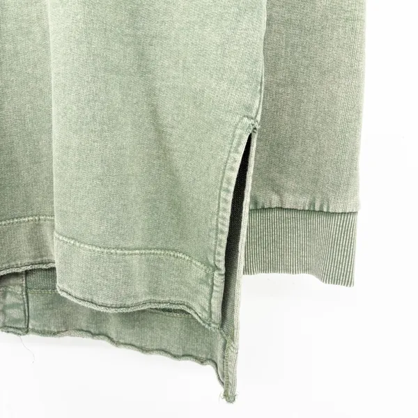 Pilcro Anthropologie Womens Olive Green Split Hem Boho Pullover Tunic Top Size M - Image 4