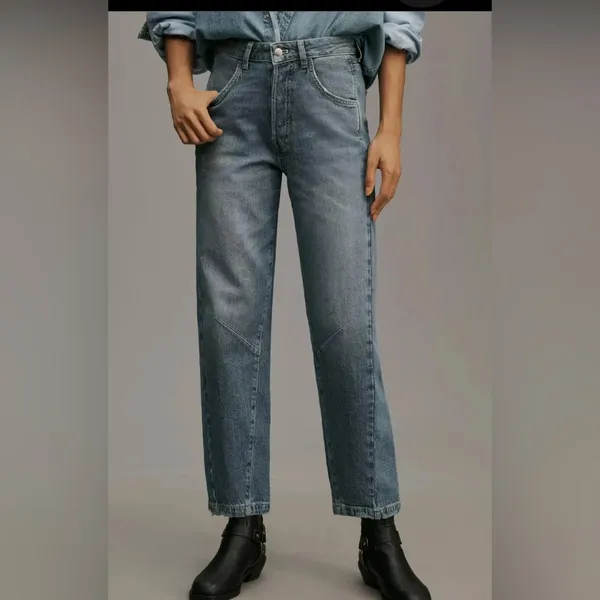 PILCRO reworked high rise tapered jeans size‎ 29 in blue barrel balloon - Image 2