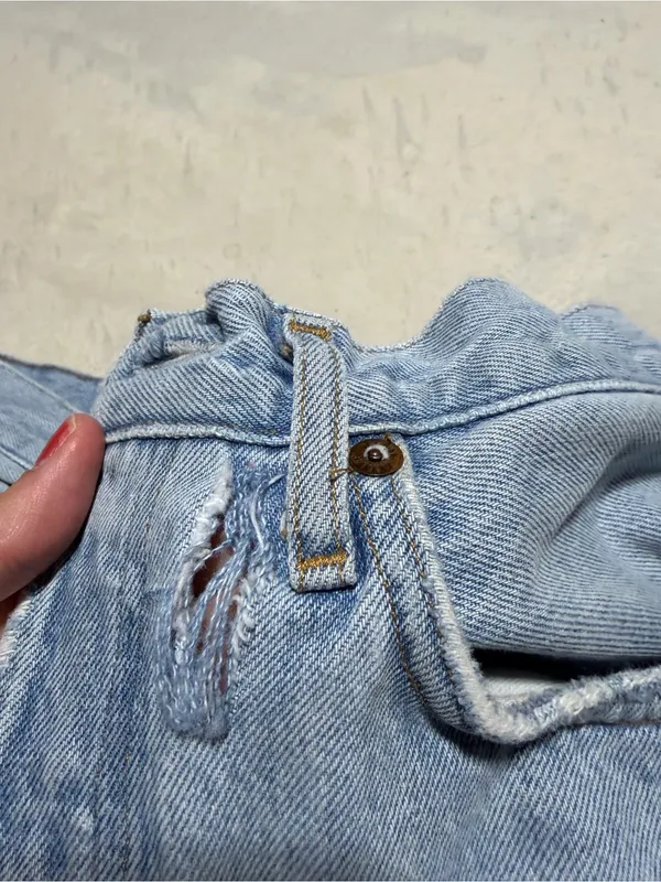 Agolde 90sLight Wash Straight Leg Jeans NEEDS REPAIR 27 - Image 5