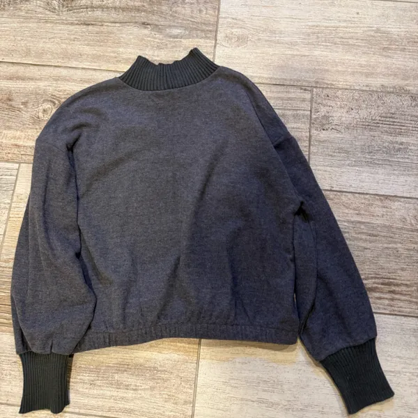 Grey Mock Neck “And Now This” Sweater Gray Size M - Image 6