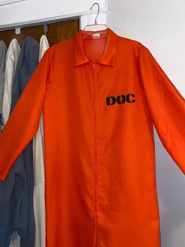 Spirit Halloween Costume Prisoner Orange - Image 2