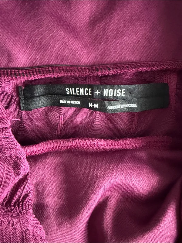 Silence + Noise Urban Outfitters Strapless Ruched Tube Top in Deep Berry M - Image 2