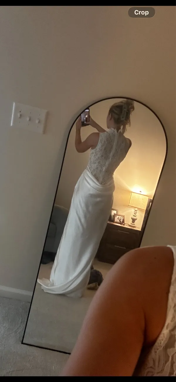 White Lace Maxi Dress - Image 5