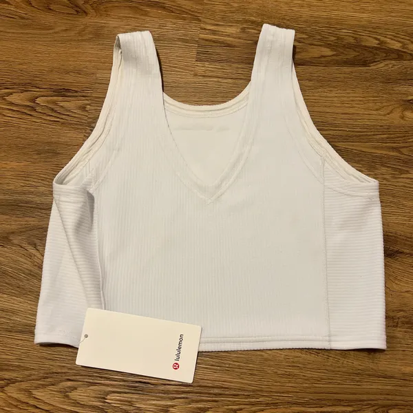 Lululemon Ribbed Softstreme Cropped Tank New with tags - bone - Image 3
